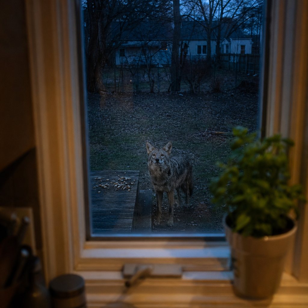 Though well-meaning, people who feed coyotes are ultimately causing the animal's death. The kindest thing one can do for a coyote is to avoid habituating them to humans