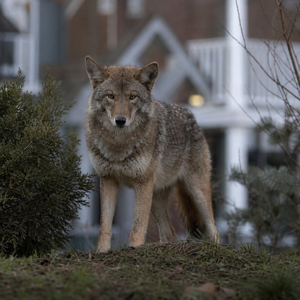 Urban coyotes become more defensive about their den sites during the spring. Here's what you need to know to avoid conflict. @ Morgan Heim / The Natural History of the Urban Coyote